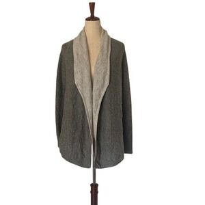 Abercrombie & Fitch Heather Grey Cozy Knit Duster Cardigan Size M Open Front